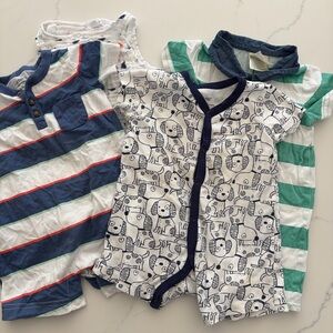 Little Me & Carters Baby 6-9 Mo. bundle of 4 cotton onesie soft comfortable EUC